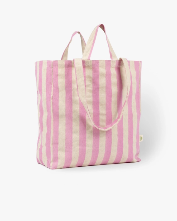 Bio-Tragetasche - Rosa gestreift